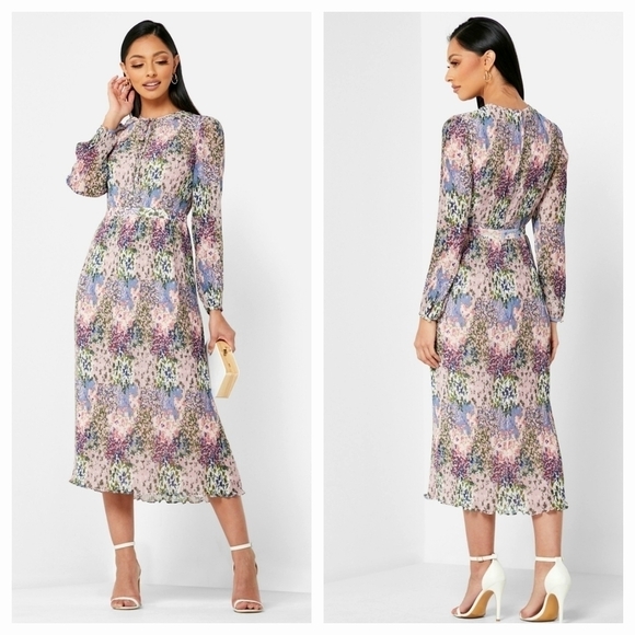 Ted BakerFollow Brand Flosii Printed Pleated Dress‎ - Picture 1 of 3